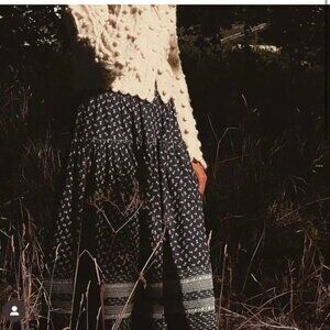 New Doen Rosanna Skirt in Indigo Calico